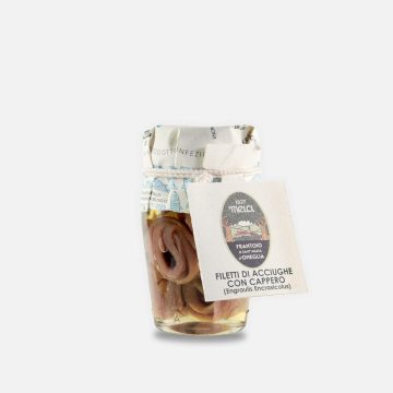 Rolled Anchovy Fillets with Capers in Olive Oil — 78 g (2.8 oz)