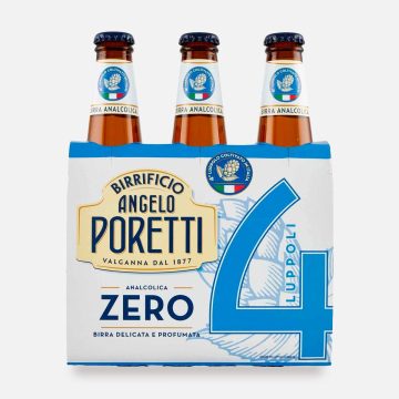 Birrificio Angelo Poretti 4 Luppoli Zero – Non-Alcoholic Italian Lager (3 x 33 cl) — 3 × 330 ml (11.2 fl oz)