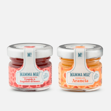 Sicilian Fruit Preserves – Wild Strawberry & Orange Mini Jars (2 x 30g)