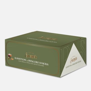 Pasticceria Scarpato - Panettone With spredable Sicilian Pistachio cream Gift Box — 950 gr (2.09 lb)