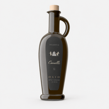 Atena Italian Extra Virgin Olive Oil in Amphora Bottle – 500 ml by Frantoio Cavalli — 500 ml (16.9 fl oz)