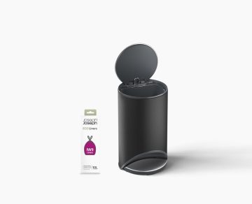 Arc™ 10L Easy-push Matt Black Pedal Bin Starter Set