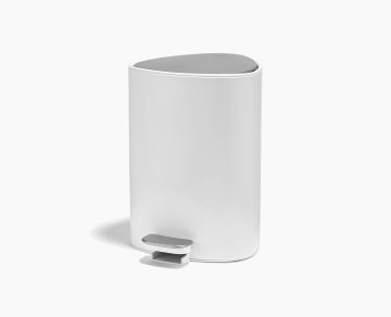 EasyStore™ 5L Gloss White Bathroom Pedal Bin