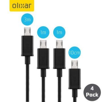Olixar Multi-Length Charge & Sync Micro USB Cables