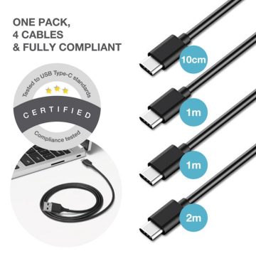 Olixar Multi-Length Charge & Sync USB Type-C to Type-A Cables